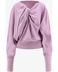 Alberta Ferretti - Wool, Silk And Cashmere Sweater - Lyst