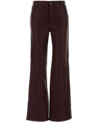 Chloé - Grape Leather Flared Pant - Lyst