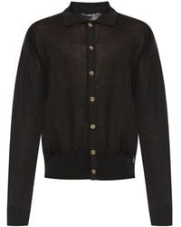 Versace - Cotton And Silk Cardigan - Lyst