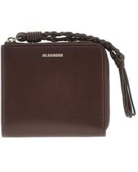 Jil Sander - Tangle Leather Zippered Cardholder - Lyst