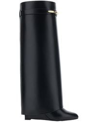 Givenchy - Sandals With Logo Plaque On The Front And High Wedge Heel - Lyst