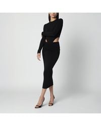 ANDAMANE - Midi Dress With Waist Cut-Out Detail - Lyst