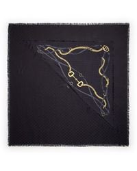 Gucci - Gg Wool Silk Jacquard Cape - Lyst