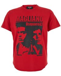 DSquared² - 'D2 X Magliano' Crewneck T-Shirt With Maxi Print On The Front - Lyst