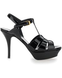 Saint Laurent - 'Tribute' Sandals With Platform - Lyst