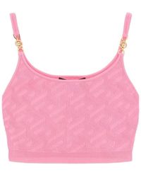 Versace - Mini Cropped Top - Lyst