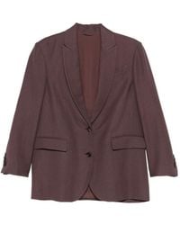 Brunello Cucinelli - Single-Breasted Blazer Jacket - Lyst