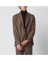 Tagliatore - Single-Breasted Jacket With A Prince Of Wales Check Pattern - Lyst