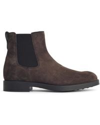 Tod's - 'Chelsea' Suede Leather Ankle Boots - Lyst