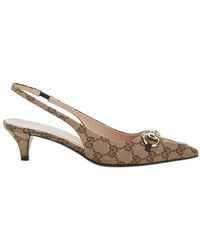 Gucci - 'Erin' Slingback Pumps With Horsebit And Low Heel - Lyst