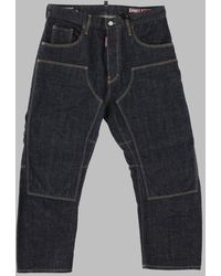 DSquared² - Kawaii Relaxed Fit Cropped Patch Pocket Cotton Jeans - Lyst