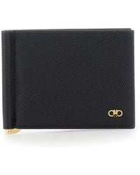 Ferragamo - Wallet With Clip And Gancini Plaque On The Front - Lyst