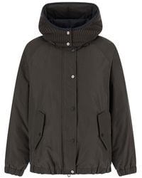 Brunello Cucinelli - Padded Mini Jacket With Quilted Warmth - Lyst