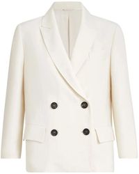 Brunello Cucinelli - Double-Breasted Jacket - Lyst