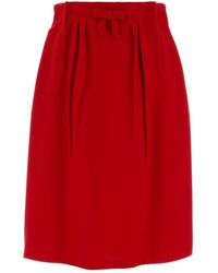 Prada - Linen Blend Balance Dress - Lyst