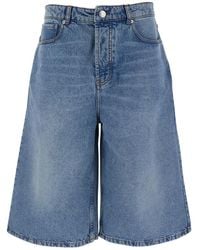 Ami Paris - Light High-Waisted Bermuda Shorts With Side Pockets - Lyst