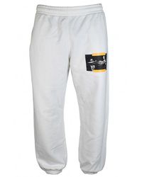 Off-White c/o Virgil Abloh - Straight-Cut Jogging Pants With Diagonal Stripes And Graphic Appeal - Lyst