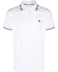 Moncler - Logo-appliqué Regular-fit Cotton Polo Shirt - Lyst