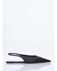 Saint Laurent - Babylone Satin Slingback Flat - Lyst
