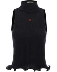 Fendi - Wool Turtle-Neck Top - Lyst