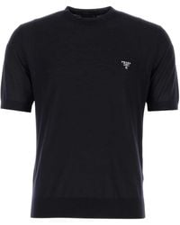 Prada - Midnight Wool T-Shirt - Lyst