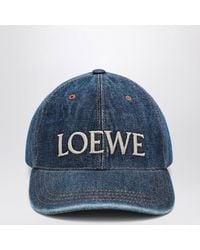Loewe - Denim Baseball Cap With Logo - Lyst