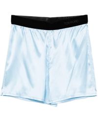 Tom Ford - Stretch Silk Satin Pj Shorts - Lyst
