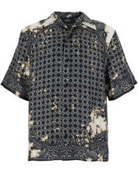 Amiri - Shirt With All-Over Bandana Print And Cuban Collar - Lyst