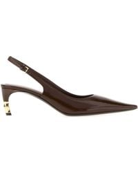 Gucci - Chocolate Leather Castello Pumps - Lyst