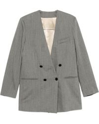 Alberta Ferretti - Wool Blend Blazer Jacket - Lyst