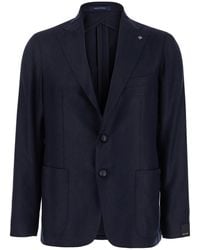 Tagliatore - Montecarlo Silk Single-Breasted Tailored Jacket - Lyst