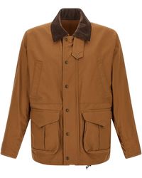 Junya Watanabe - Cotton Canvas Jacket With Wool Back Insert And Corduroy Collar - Lyst