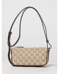 Gucci - Gg Monogram Jacquard Cotton Mini Shoulder Bag - Lyst