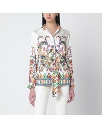 Etro - Paisleyprint Belted Shirt Jacket - Lyst