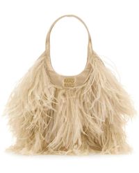 Miu Miu - Embellished Satin Handbag - Lyst