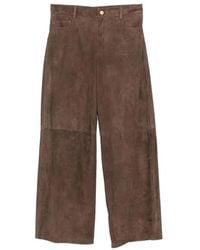 Max Mara - "Smmfulmine" Suede Trousers - Lyst