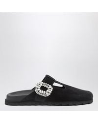 Roger Vivier - Suede Mule Slidy Viv' - Lyst