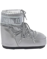 Moon Boot - Icon Glow Glance Satin Low Booties - Lyst
