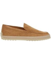 Tod's - Loafers With Embossed Logo - Lyst