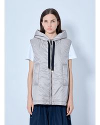 Max Mara - Hooded Zip-Up Vest - Lyst