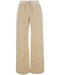 Moncler - Pants With Elastic Waistband And Drawstring And Logo Patch On The Back - Lyst