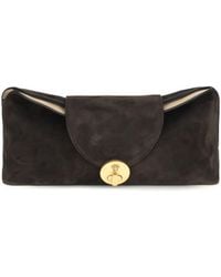 Versace - Vivian Suede Pouch Moka - Lyst