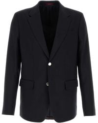 Gucci - Midnight Blue Wool Blazer - Lyst