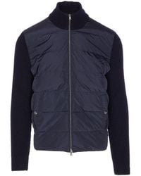 Herno - Knitted And Padded Cardigan - Lyst
