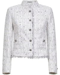 Tagliatore - Cotton Blend Tweed Jacket - Lyst