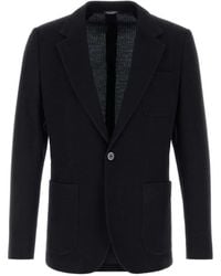 Dolce & Gabbana - Dark Wool Blend Blazer - Lyst