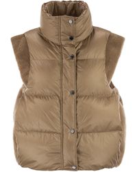 Peserico - Down Vest With Wing Sleeves - Lyst