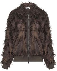 Brunello Cucinelli - Dracaena Fil Coupé Shiny Zipper Pull Bomber Jacket - Lyst