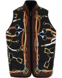Gucci - Printed Twill Reversible Sleeveless Jacket - Lyst