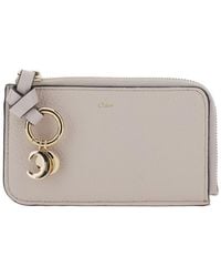 Chloé - Chloã Wallet With Logo Charm On The Front And Top Zip Closure - Lyst